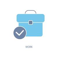 work concept line icon. Simple element illustration. work concept outline symbol design. vector