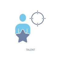 talent concept line icon. Simple element illustration. talent concept outline symbol design. vector