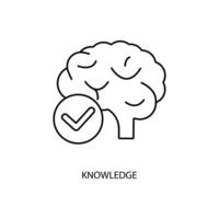 knowledge concept line icon. Simple element illustration. knowledge concept outline symbol design. vector