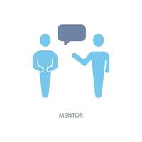 mentor concept line icon. Simple element illustration. mentor concept outline symbol design. vector