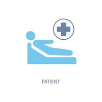 patient concept line icon. Simple element illustration. patient concept outline symbol design. vector