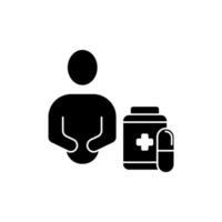medication concept line icon. Simple element illustration. medication concept outline symbol design. vector