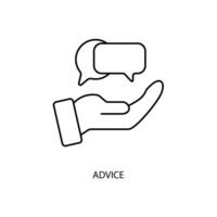 advice concept line icon. Simple element illustration. advice concept outline symbol design. vector