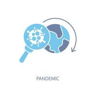 pandemic concept line icon. Simple element illustration. pandemic concept outline symbol design. vector