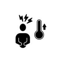 fever concept line icon. Simple element illustration. fever concept outline symbol design. vector