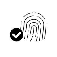 biometrics concept line icon. Simple element illustration. biometrics concept outline symbol design. vector