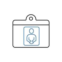 credentials concept line icon. Simple element illustration. credentials concept outline symbol design. vector