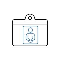 credentials concept line icon. Simple element illustration. credentials concept outline symbol design. vector