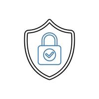 two factor authentication concept line icon. Simple element illustration. two factor authentication concept outline symbol design. vector