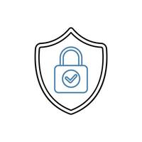 two factor authentication concept line icon. Simple element illustration. two factor authentication concept outline symbol design. vector