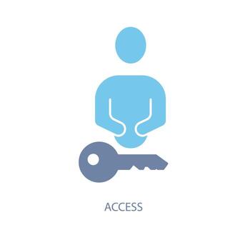 access concept line icon. Simple element illustration. access concept outline symbol design. vector