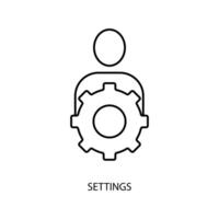 settings concept line icon. Simple element illustration. settings concept outline symbol design. vector