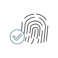 biometrics concept line icon. Simple element illustration. biometrics concept outline symbol design. vector