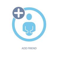 add friend concept line icon. Simple element illustration. add friend concept outline symbol design. vector