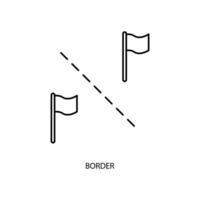 border concept line icon. Simple element illustration. border concept outline symbol design. vector