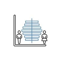 population pyramid concept line icon. Simple element illustration. population pyramid concept outline symbol design. vector