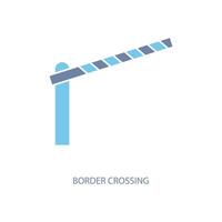 border crossing concept line icon. Simple element illustration. border crossing concept outline symbol design. vector