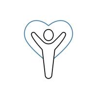 wellness concept line icon. Simple element illustration.wellness concept outline symbol de sign. vector