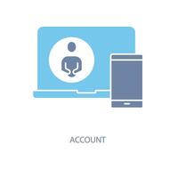 account concept line icon. Simple element illustration. account concept outline symbol design. vector