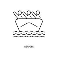 refugee concept line icon. Simple element illustration. refugee concept outline symbol design. vector