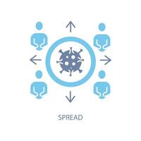 spread concept line icon. Simple element illustration. spread concept outline symbol design. vector