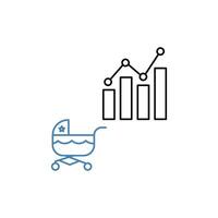 birth rate concept line icon. Simple element illustration. birth rate concept outline symbol design. vector