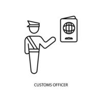 customs officer concept line icon. Simple element illustration. customs officer concept outline symbol design. vector