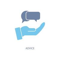 advice concept line icon. Simple element illustration. advice concept outline symbol design. vector