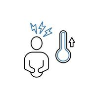 fever concept line icon. Simple element illustration. fever concept outline symbol design. vector