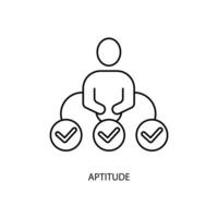aptitude concept line icon. Simple element illustration. aptitude concept outline symbol design. vector