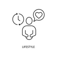 lifestyle concept line icon. Simple element illustration. lifestyle concept outline symbol design. vector