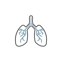 breath concept line icon. Simple element illustration. breath concept outline symbol design. vector