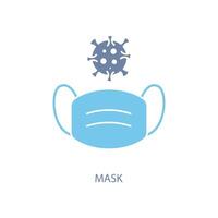 mask concept line icon. Simple element illustration. mask concept outline symbol design. vector