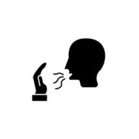 coughing concept line icon. Simple element illustration. coughing concept outline symbol design. vector