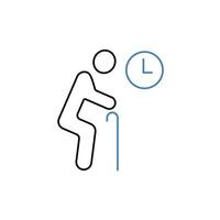 life expectancy concept line icon. Simple element illustration. life expectancy concept outline symbol design. vector