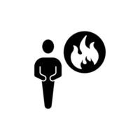 inflammation concept line icon. Simple element illustration. inflammation concept outline symbol design. vector