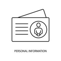 personal information concept line icon. Simple element illustration. personal information concept outline symbol design. vector