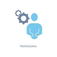 professional concept line icon. Simple element illustration. professional concept outline symbol design. vector