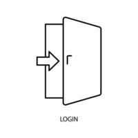 login concept line icon. Simple element illustration. login concept outline symbol design. vector