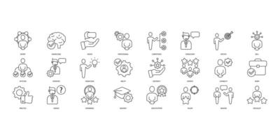 expert icons set. Set of editable stroke icons.Vector set of expert vector