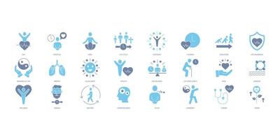 Life icons set. Set of editable stroke icons.Vector set of Life vector