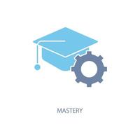 mastery concept line icon. Simple element illustration. mastery concept outline symbol design. vector