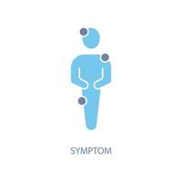 symptom concept line icon. Simple element illustration. symptom concept outline symbol design. vector