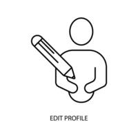 edit profile concept line icon. Simple element illustration. edit profile concept outline symbol design. vector