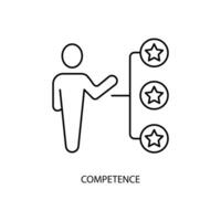 competence concept line icon. Simple element illustration. competence concept outline symbol design. vector