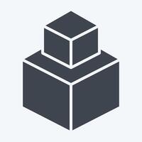 Icon 3D Modeling. related to Creative Concept symbol. glyph style. simple design editable. simple illustration vector