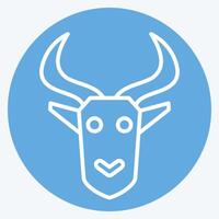 Icon Impala. related to Kenya symbol. blue eyes style. simple design editable. simple illustration vector