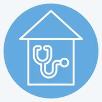 Icon Ambulatory. related to Medical symbol. blue eyes style. simple design editable. simple illustration vector