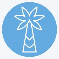 Icon Palm Tree. related to Kenya symbol. blue eyes style. simple design editable. simple illustration vector