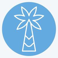 Icon Palm Tree. related to Kenya symbol. blue eyes style. simple design editable. simple illustration vector